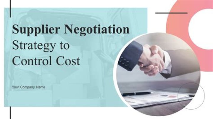 For negotiation with suppliers?