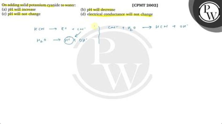 On adding solid potassium cyanide to water?
